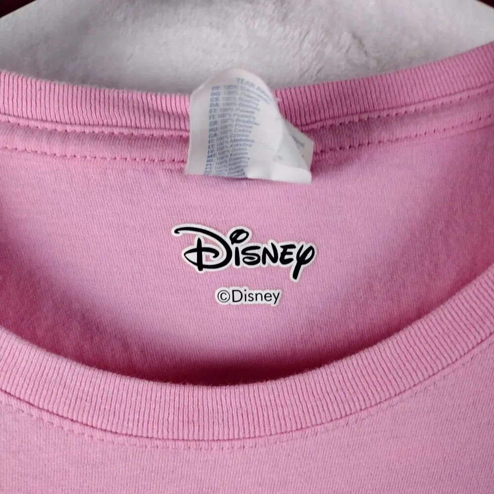 Disney Minnie Mouse Pink Heart‎ Graphic T-Shirt Womens XL Port & Company Tee